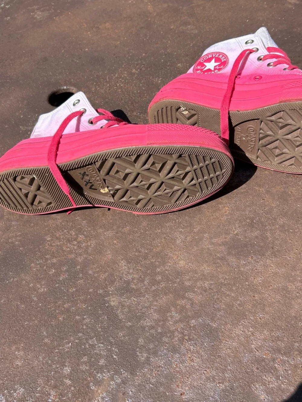 Converse Chuck Taylor All Star Lift Hi Pink Ombré Platform Sneakers Women’s 7